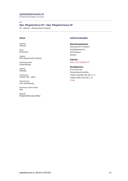 Dipl. Pflegefachfrau HF / Dipl. Pflegefachmann HF