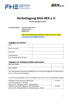 Herbsttagung BAG