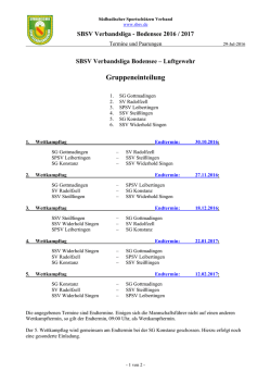 Gruppeneinteilung