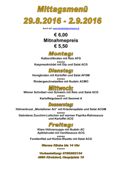 Download: Mittagsmen&uuml; 29. August - 02
