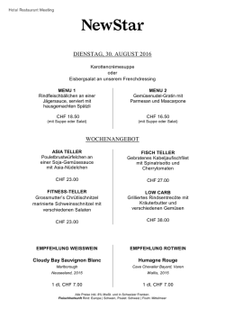 dienstag, 30. august 2016 wochenangebot