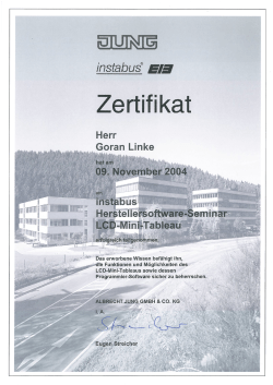 instabus Herstellersoftware-Seminar LCD-Mini