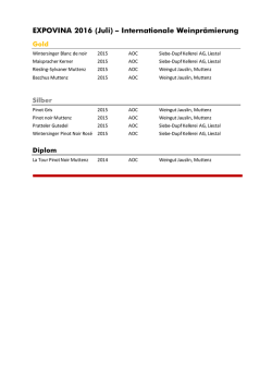 EXPOVINA 2016 (Juli) – Internationale Weinprämierung