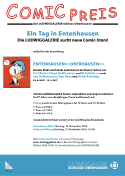 Plakat zum Wettbewerb - LUDWIGGALERIE Schloss Oberhausen