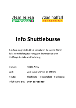 Info Shuttlebusse