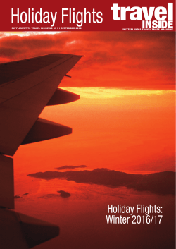 Holiday Flights: Winter 2016/17
