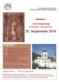 25. September 2016 - Mariazellpilger.at