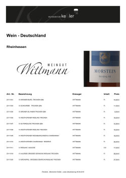 Wein - Deutschland - Weinkontor Keßler