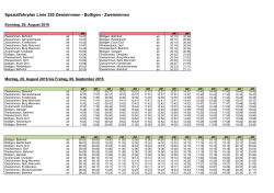 Spezialfahrplan Linie 320 Zweisimmen - Boltigen