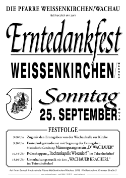 Erntedankfest Weißenkirchen - Weißenkirchen in der Wachau