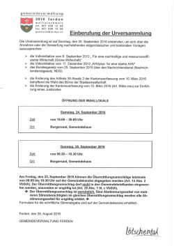 Eidg. und kant. Abstimmungen