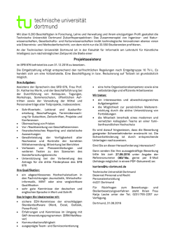 Projektassistenz - ServicePortal der TU Dortmund