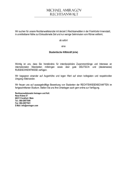 MICHAEL AMIRAGOV RECHTSANwALT