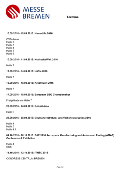 Termine - Messe Bremen