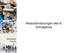 Herausforderungen des 8. Schuljahres