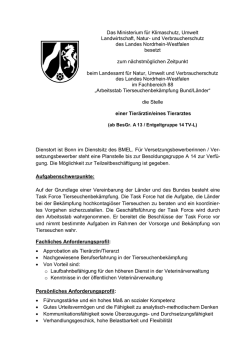 eine Tier&auml;rztin / einen Tierarzt
