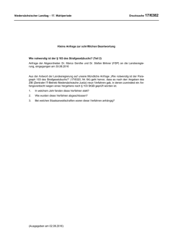 Drucksachen allgemein - Nieders&auml;chsischer Landtag
