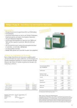 Helipur&reg; H plus N &ndash; Desinfektion von thermolabilen