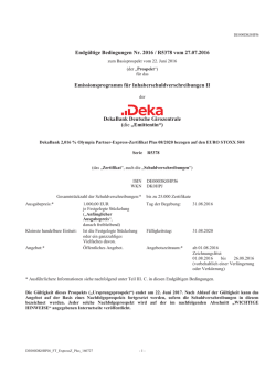 Endgültige Bedingungen Nr. 2016 / R5378 vom 27.07.2016