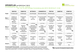Speiseplan Kasino 05.