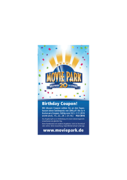 coupon - Movie Park Germany