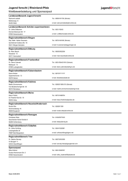 Kontaktdaten Wettbewerbsleitung - Jugend forscht | Rheinland
