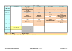 Vorläufiger Stundenplan Zug B W16/17