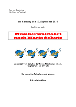 Musikerwallfahrt - Schi- und Sportunion Kirchberg am Wechsel