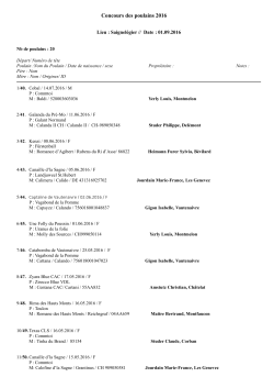 Concours des poulains 2010