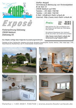 Ferienwohnung Dieksweg 25938 Nieblum
