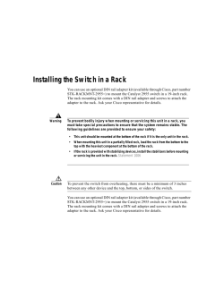 Installing the Switch in a Rack