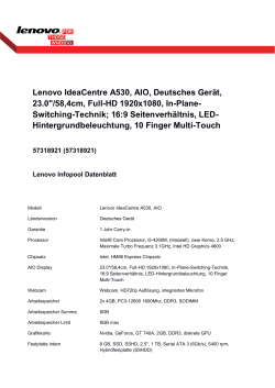 Lenovo IdeaCentre A530, AIO, Deutsches Gerät, 23.0"/58,4cm, Full