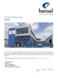 Hensel Recycling Profil