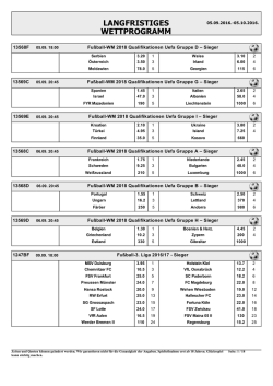 LANGFRISTIGES WETTPROGRAMM