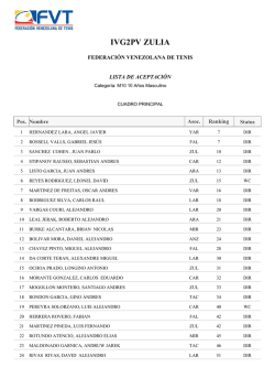 ivg2pv zulia - Federaci&oacute;n Venezolana de Tenis