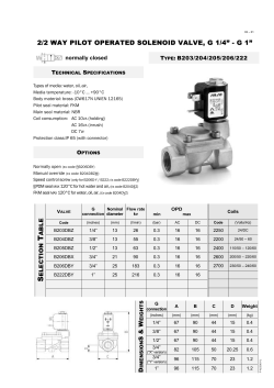 2/2 way pilot operat 2/2 way pilot operated solenoid valve, g ed