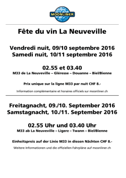 F&ecirc;te du vin La Neuveville