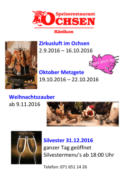 Jahresprogramm Aug - Dez 2016 - ochsen
