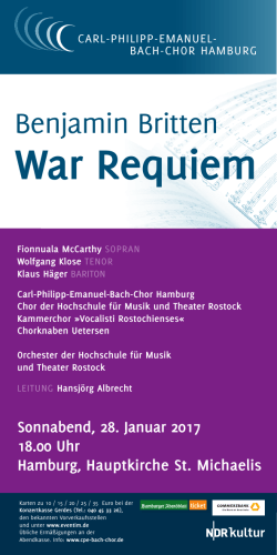 War Requiem - CPE-Bach-Chor