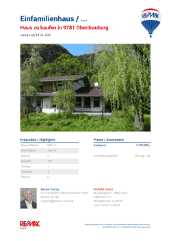 Einfamilienhaus - RE/MAX Austria