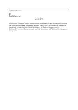 § 5 Geschäftszimmer (zu § 30 GVO)