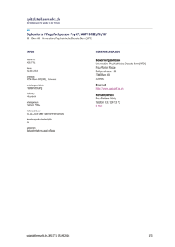 Diplomierte Pflegefachperson PsyKP/AKP/DNII/FH/HF