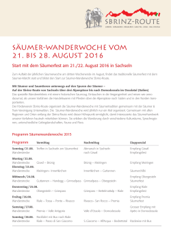 säumer-wanderwoche vom 21. bis 28. august 2016 - Sbrinz