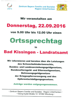 Page 1 C- Zentrum Bayern Familie und Soziales s = S ZBFS Region