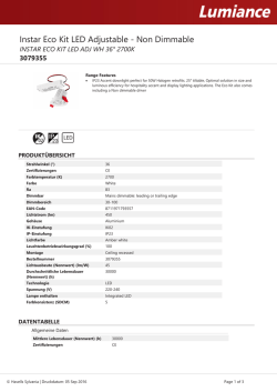 INSTAR ECO KIT LED ADJ WH 36&deg; 2700K