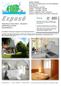 Ferienhaus Green Eilun - Hausteil 4 25938 Wyk