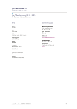 Dipl. Pflegefachperson HF 80 - 100%