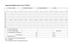 Tageskontrollblatt nach § 1 Abs. 6 FPersV