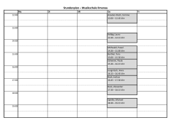 Stundenplan - Steffen Heinze