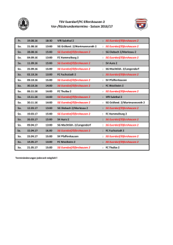 TSV Euerdorf/FC Elfershausen 2 Vor-/Rückrundentermine